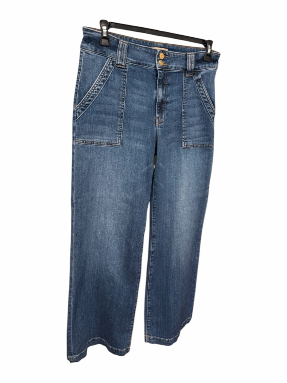 KUT from the Kloth Jodi High Rise Wide Leg Jeans Porkchop Pockets Sz 10 - Picture 4 of 9